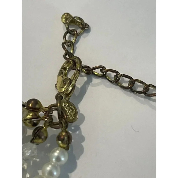 Vintage VTG Premier Designs 4-Stand White Mother Of Pearl Bead Necklace 19-21” - Picture 4 of 5